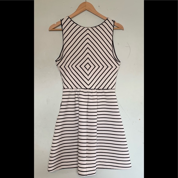 Maeve anthropologie black and white striped dress - Picture 3 of 9